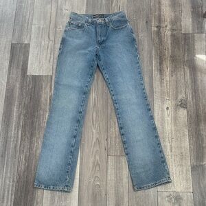 Express Women's Blue Jeans Size 1/2 L damaged